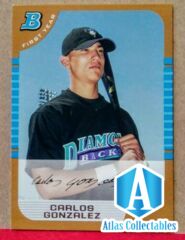 2005 Bowman Gold Carlos Gonzalez #316
